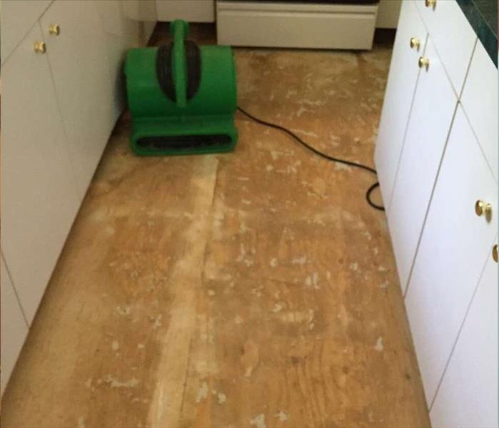 dried out floor after storm damage