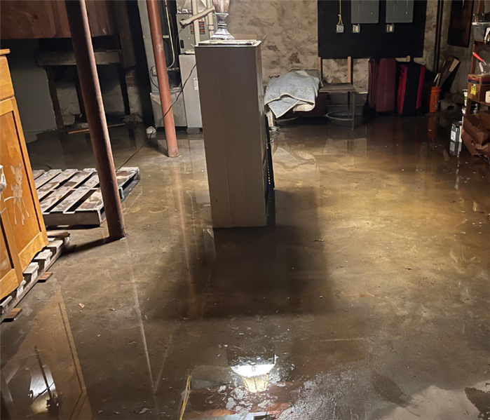 Water in basement cleanup near me in Branford, CT.